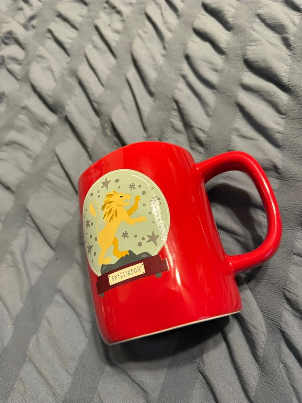 Rae Dunn Gryffindor Red Ceramic Mug with Gold Crest Rae Dunn Harry Potter